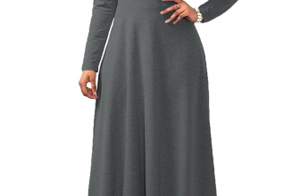 Speedle Womens Cowl Neck Long Sleeve Muslim Islamic Abayas Solid Color Maxi Dress Speedle