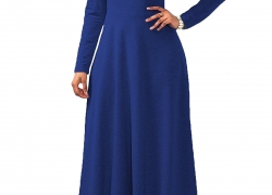 Speedle Womens Cowl Neck Long Sleeve Muslim Islamic Abayas Solid Color Maxi Dress Speedle