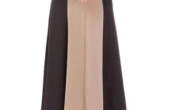 SportsX Womens Stitch Long Sleeve Turkey Muslim Abaya Dress