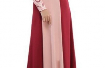 SportsX Womens Stitch Long Sleeve Turkey Muslim Abaya Dress