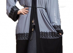 teba Muslim Women’s Dress Pure Egyptian Crepe Abaya Set Islamic (wessal)