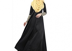 Timall Islamic Muslim Women Maxi Sleeve Dress Kaftan Abaya Jilbab Casual Dress Timall