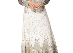 UAime Women Autumn Winter Long Sleeve Casual Maxi Dress Islamic Women Clothing Muslim Woman Kaftan Long Gown Long Dress