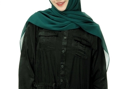 Uphily Lightweight Muslim Hijab Cap Chiffon Islamic Hijab Long Scarf Head Shawl