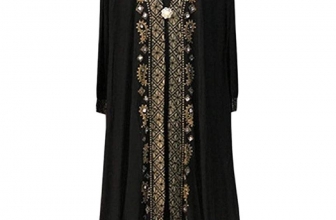 Vska Womens Rhinestones Dubai Arab Full Length Dress Middle East Muslim
