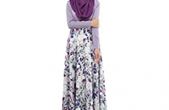 Weixinbuy Islamic Muslim Abaya Women Floral Maxi Partywear Dresses Weixinbuy