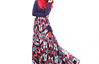 Weixinbuy Islamic Muslim Abaya Women Floral Maxi Partywear Dresses Weixinbuy