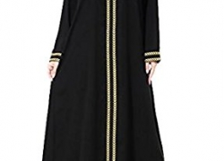 WSPLYSPJY Women’s Long Sleeve Muslim Islamic Abayas Lace Maxi Dress WSPLYSPJY