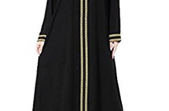 WSPLYSPJY Women’s Long Sleeve Muslim Islamic Abayas Lace Maxi Dress WSPLYSPJY