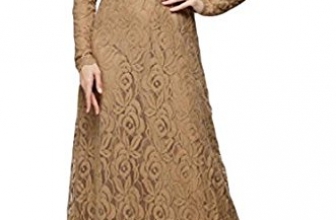 xiaokong Women’s Islamic Slim Fit Lace Long Sleeve Muslim Abaya xiaokongWomen