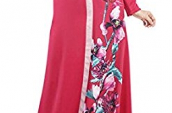 XiaoTianXin-women clothes XTX Women’s Floral Apparel Jilbab Kaftan Muslim Islamic Abaya Maxi Dress XiaoTianXin-women clothes