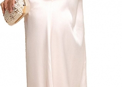 YI HENG MEI Women’s Elegant Modest Muslim Islamic Full Length Rayons Rhinestones Runway Abaya Dress YI HENG MEI