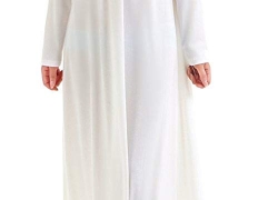 YI HENG MEI Women’s Modest Muslim Islamic O-Neck Letter Print Long Sleeve Maxi A-Line Dress