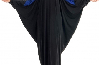 YI HENG MEI Women’s Muslim Islamic Casual Loose O-Neck Batwing Sleeve Maxi Dress Abaya