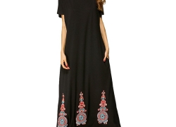 Zhhlinyuan Muslims Womens Dress Abaya Middle Eastern Moroccan Robe Dresses For Summer Zhhlinyuan