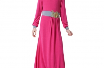 Zhuhaitf Girl O-Neck 3D Flower Applique Muslim Kids Full Length Milk Silk Dress Zhuhaitf