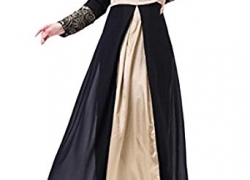 Zimaes Women’s Islamic Comfort Soft Long-Sleeve Maxi Muslim Dress Zimaes-Women