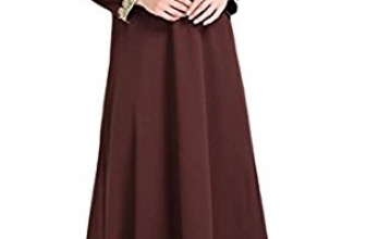 Zimaes Women’s Long Sleeve Floral Printed Islamic Muslim Dress Zimaes-Women